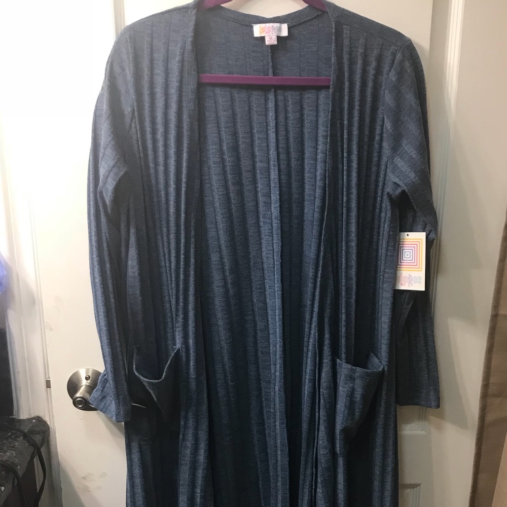 Lularoe BNWT ribbed Heather blue Sarah